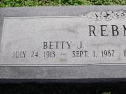 OK, Grove, Olympus Cemetery, Headstone Close Up, Rebman, Betty J.