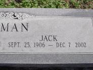 OK, Grove, Olympus Cemetery, Headstone Close Up, Rebman, Jack