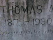 OK, Grove, Buzzard Cemetery, Howard, Thomas A. Headstone (Closeup)