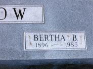 OK, Grove, Buzzard Cemetery, Inlow, Bertha B. Headstone Closeup