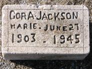 OK, Grove, Buzzard Cemetery, Jackson, Cora Footstone