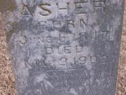 OK, Grove, Olympus Cemetery, Asher, James M. Headstone (Closeup)