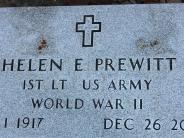 OK, Grove, Olympus Cemetery, Prewitt, Helen E. Military Footstone