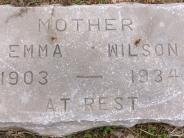 OK, Grove, Olympus Cemetery, Wilson, Emma Mae Footstone