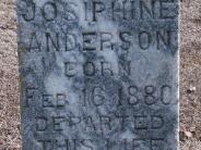 OK, Grove, Buzzard Cemetery, Anderson, Ethel A. Headstone (Closeup)