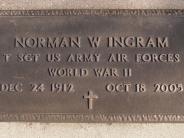 OK, Grove, Buzzard Cemetery, Ingram, Norman W. Military Footstone