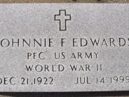 OK, Grove, Buzzard Cemetery, Edwards, Johnnie F. Military Footstone