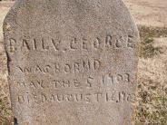 OK, Grove, Olympus Cemetery, Headstone Close Up, George, Baily 