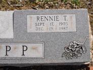 OK, Grove, Olympus Cemetery, Headstone Close Up, Hupp, Rennie T. 