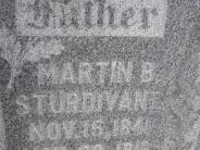 OK, Grove, Olympus Cemetery, Sturdivant, Martin B. Headstone (Close Up)