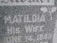 OK, Grove, Olympus Cemetery, Sturdivant, Matildia Headstone (Close Up)