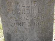 OK, Grove, Olympus Cemetery, Caudill, Allie Headstone (Close Up)