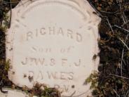 OK, Grove, Olympus Cemetery, Dawes, Richard Headstone (Close Up - Top Half)