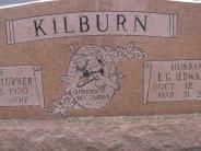 OK, Grove, Olympus Cemetery, Headstone Close Up, Kilburn, Edward G. & Mozelle (Turner)
