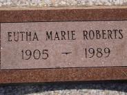 OK, Grove, Olympus Cemetery, Crypt Headstone, Roberts, Eutha Marie