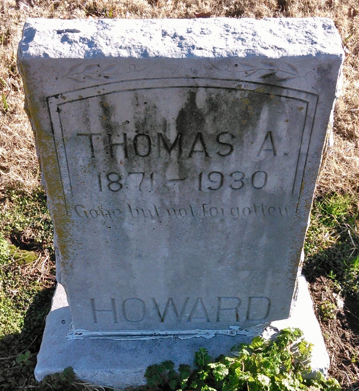 OK, Grove, Buzzard Cemetery, Howard, Thomas A. Headstone