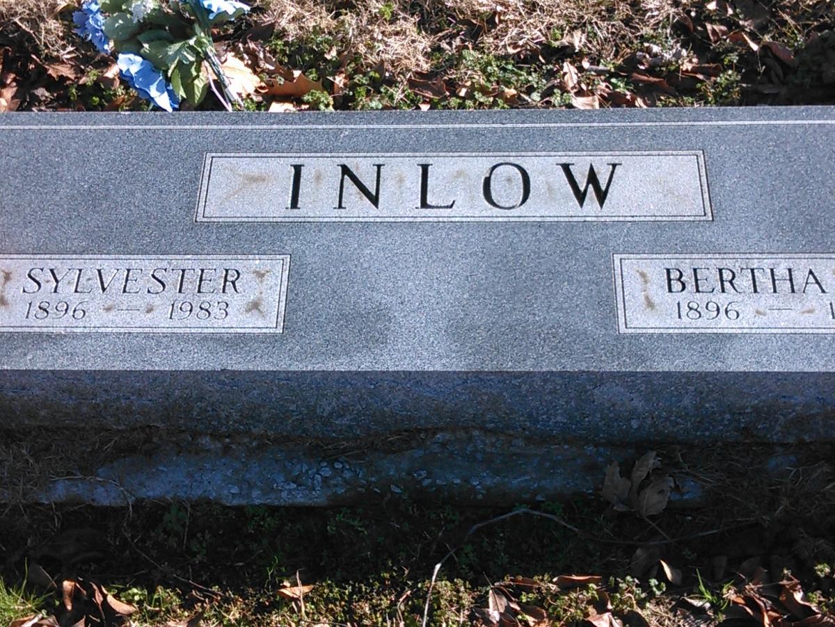 OK, Grove, Buzzard Cemetery, Inlow, Sylvester & Bertha B. Headstone