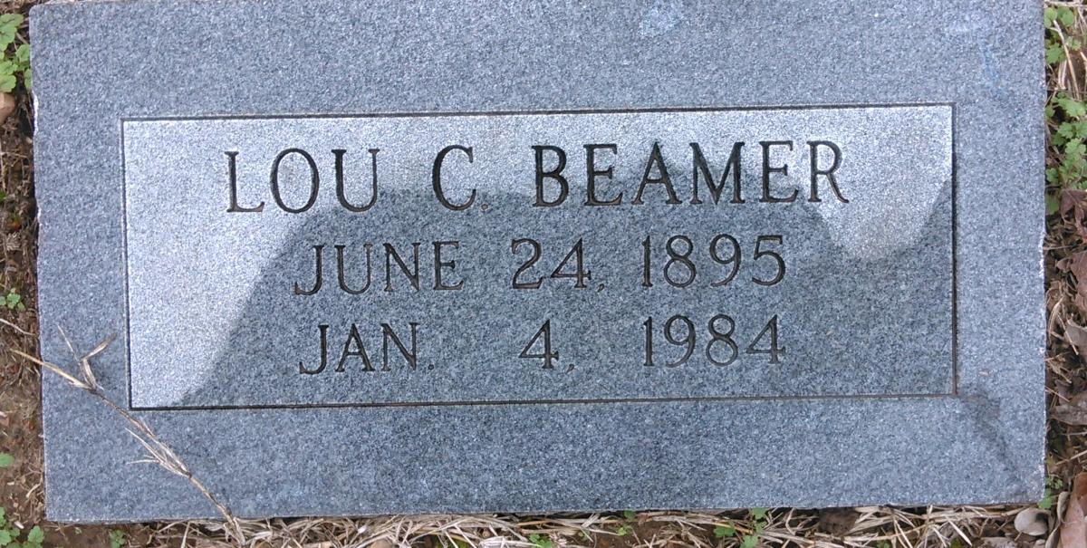 OK, Grove, Olympus Cemetery, Beamer, Lou C. Headstone