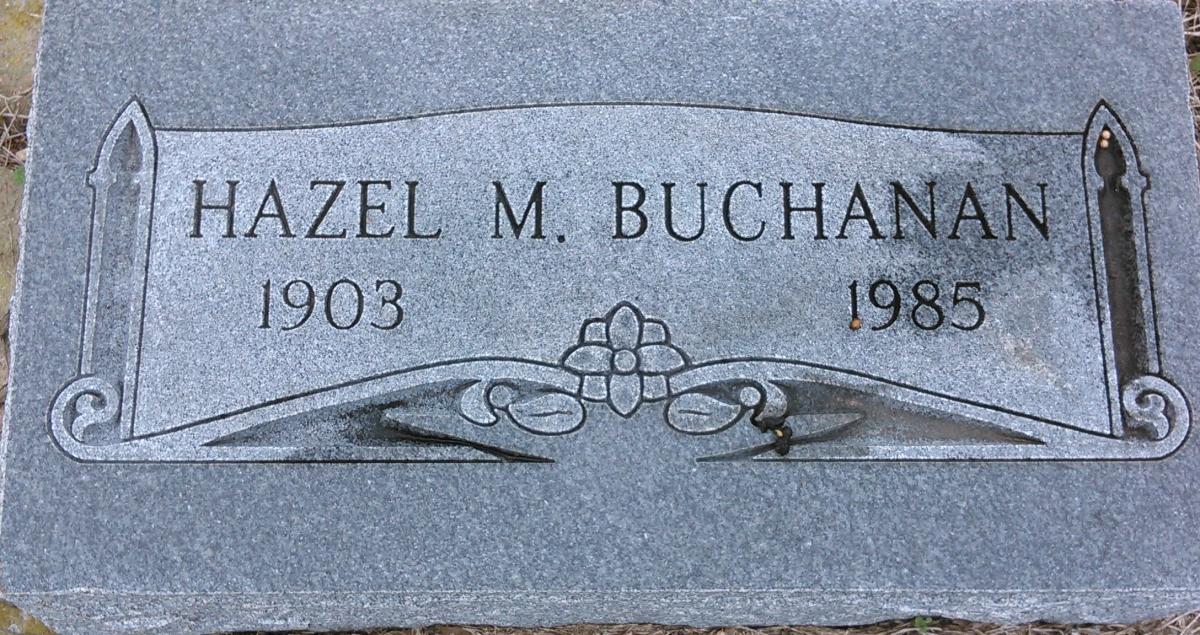 OK, Grove, Olympus Cemetery, Buchanan, Hazel M. Headstone