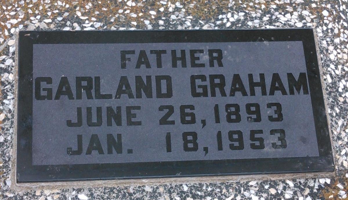 OK, Grove, Olympus Cemetery, Graham, Garland Headstone