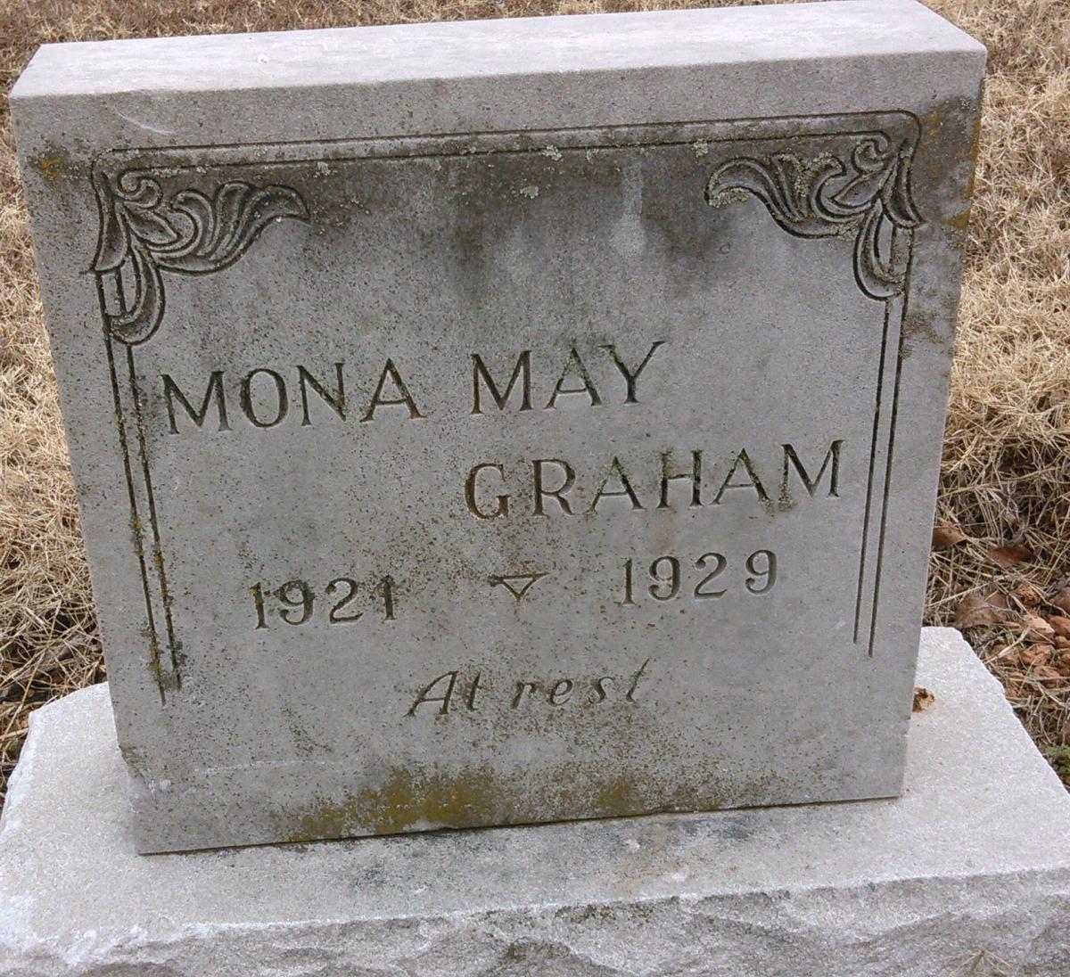 OK, Grove, Olympus Cemetery, Graham, Mona May Headstone