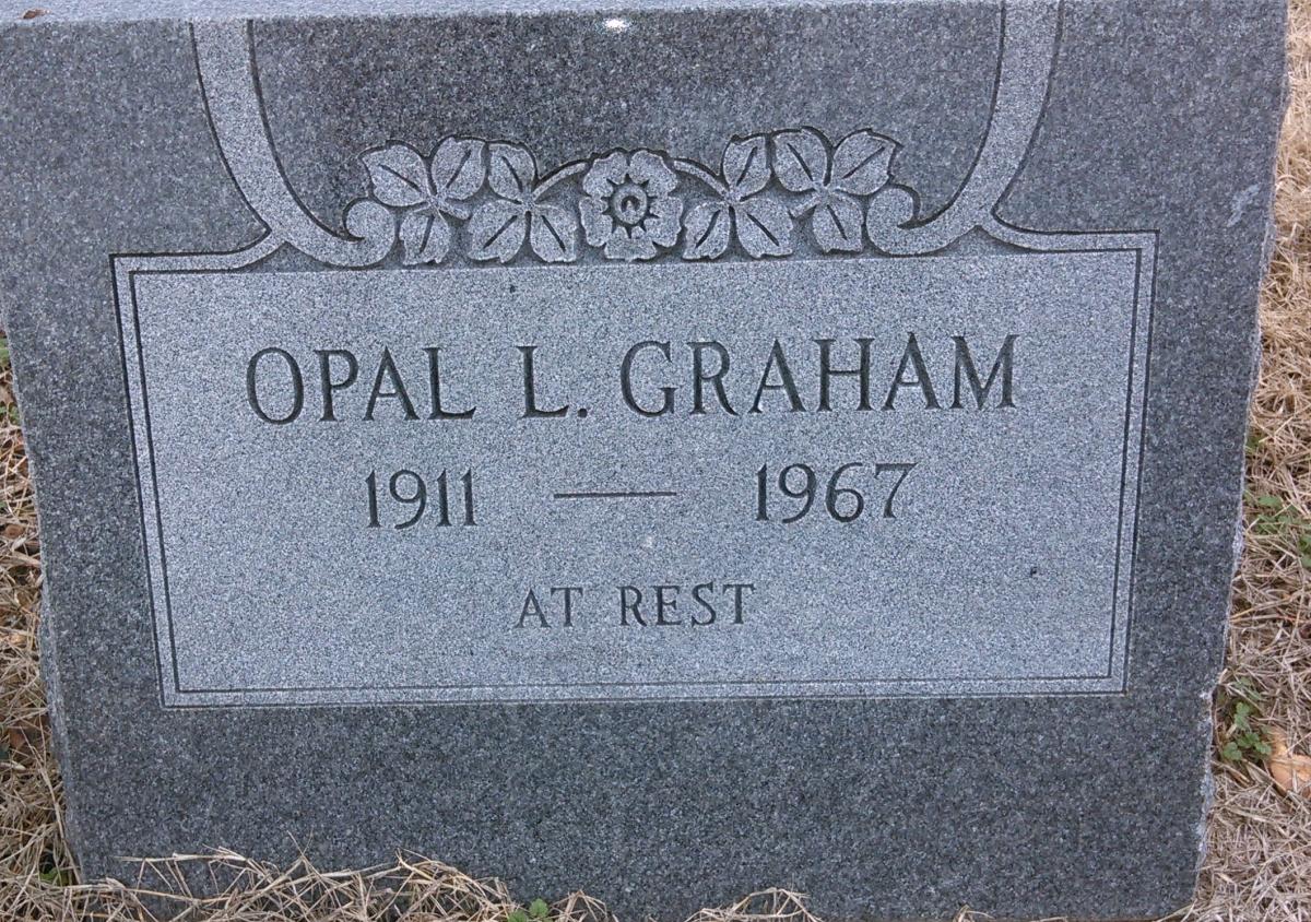 OK, Grove, Olympus Cemetery, Graham, Opal L. Headstone