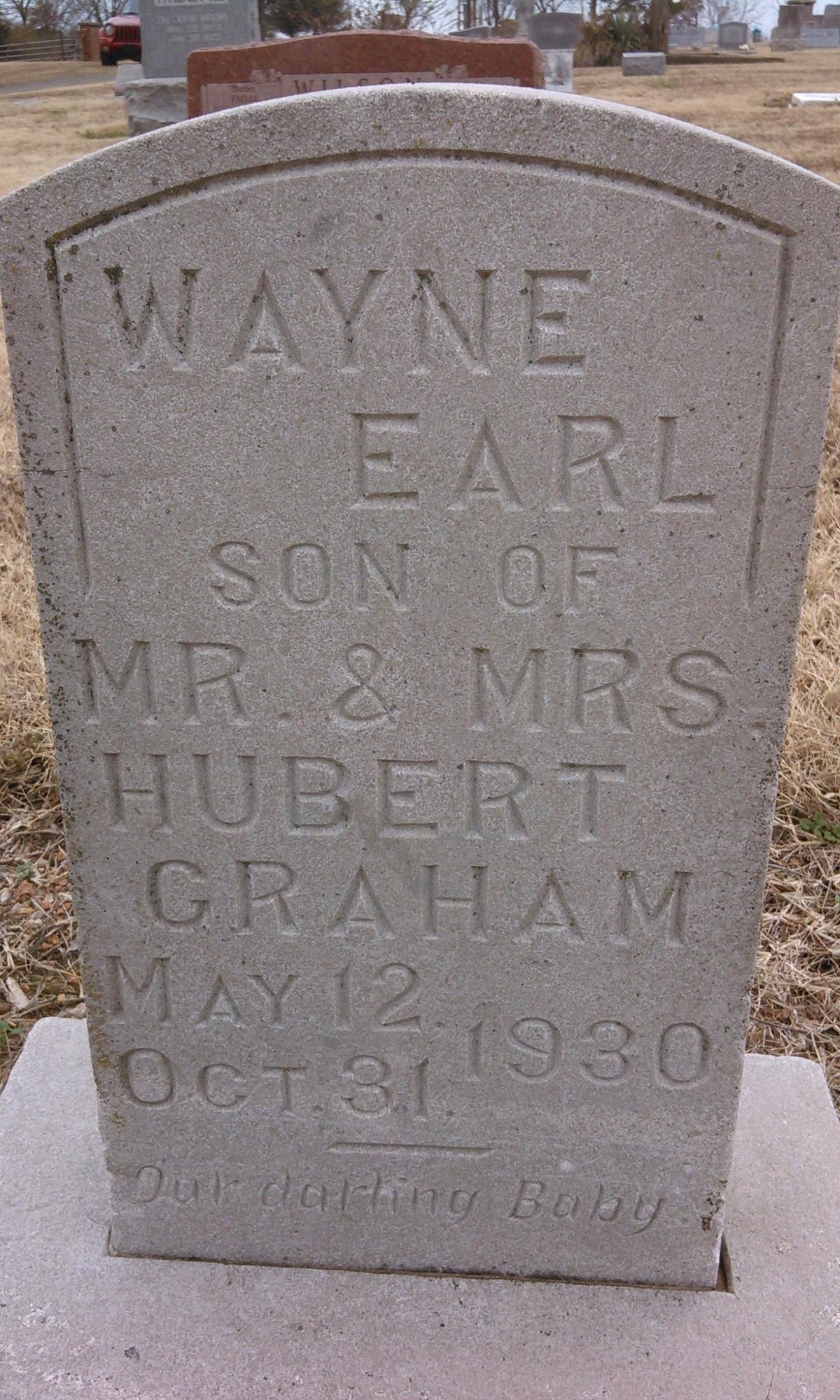 OK, Grove, Olympus Cemetery, Graham, Wayne Earl Headstone