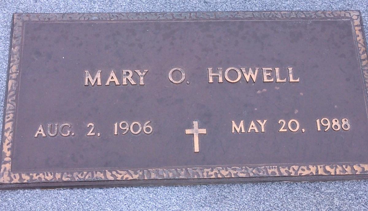 OK, Grove, Olympus Cemetery, Howell, Mary O. Headstone