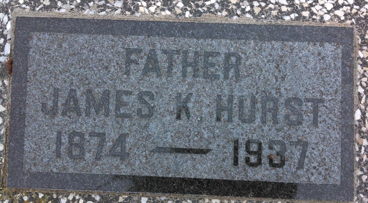 OK, Grove, Olympus Cemetery, Hurst, James K. Headstone