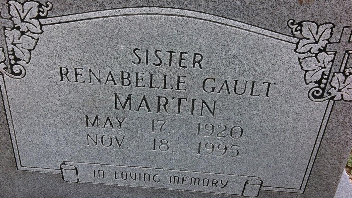 OK, Grove, Olympus Cemetery, Martin, Renabelle Gault Headstone