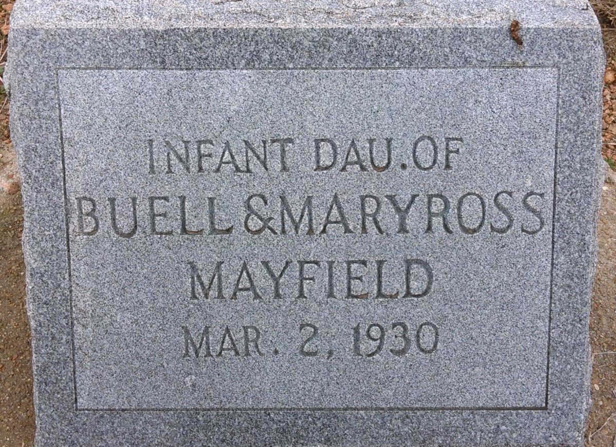 OK, Grove, Olympus Cemetery, Mayfield, Infant Daughter Headstone