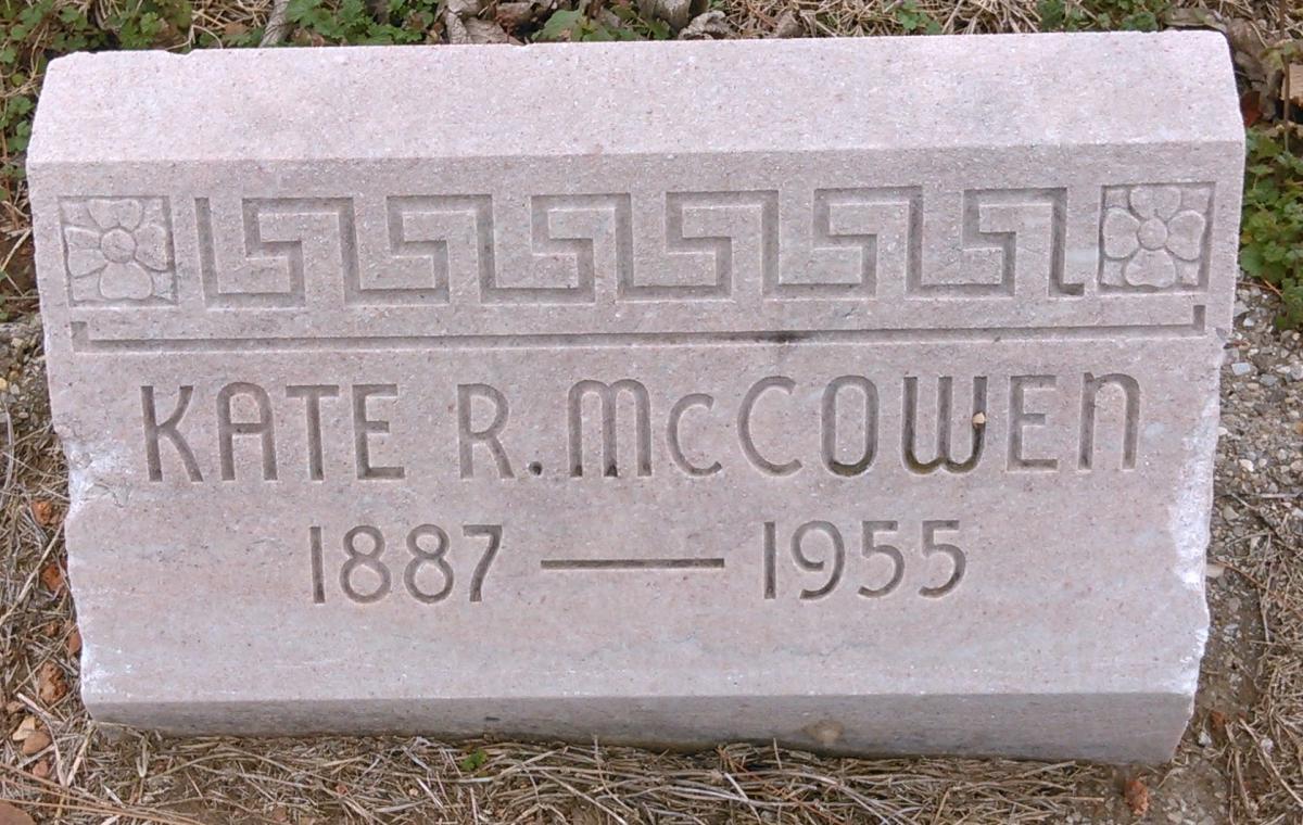 OK, Grove, Olympus Cemetery, McCowen, Kate R. Headstone