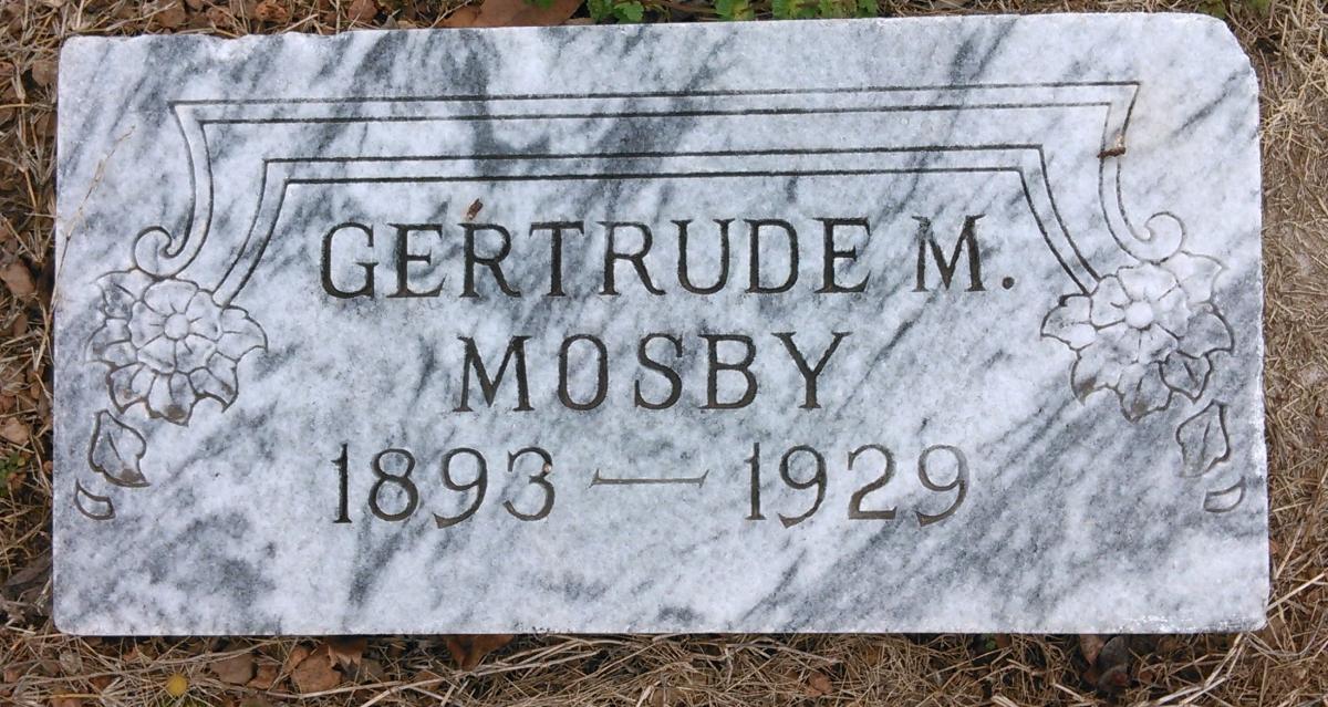 OK, Grove, Olympus Cemetery, Mosby, Gertrude M. Headstone