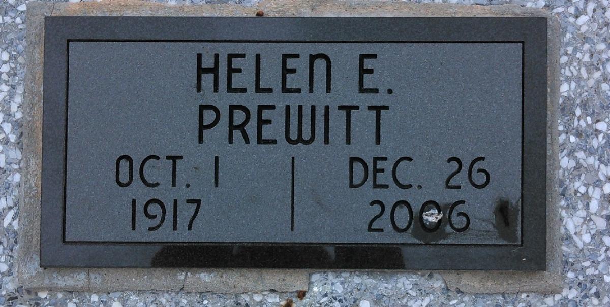 OK, Grove, Olympus Cemetery, Prewitt, Helen E. Headstone