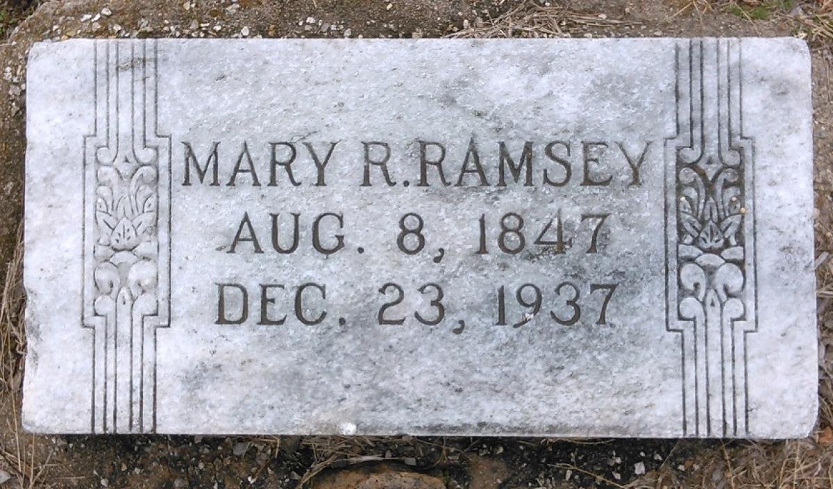 OK, Grove, Olympus Cemetery, Ramsey, Mary R. Headstone