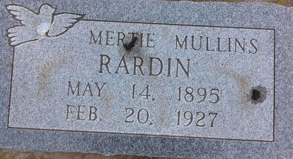 OK, Grove, Olympus Cemetery, Rardin, Mertie Mullins Headstone