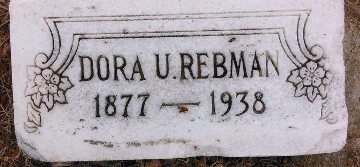 OK, Grove, Olympus Cemetery, Rebman, Dora U. Headstone