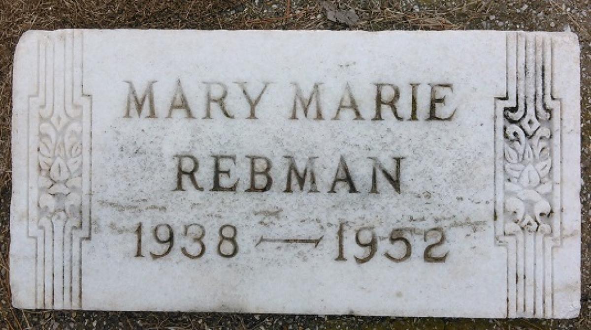OK, Grove, Olympus Cemetery, Rebman, Mary Marie Headstone