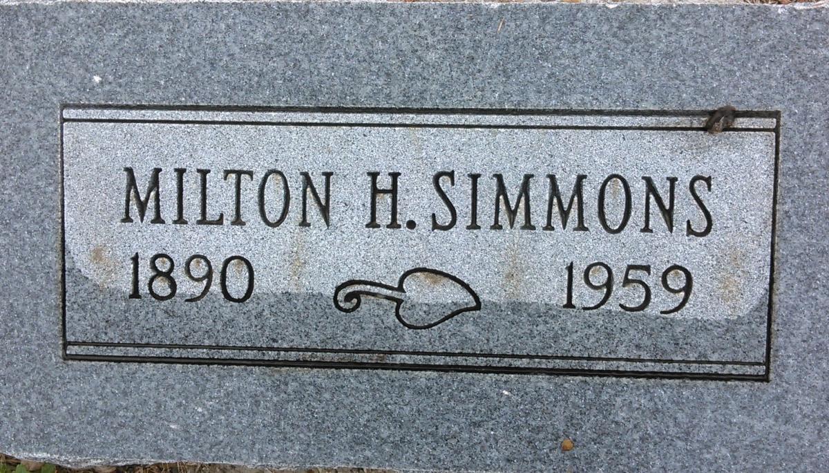 OK, Grove, Olympus Cemetery, Simmons, Milton H. Headstone