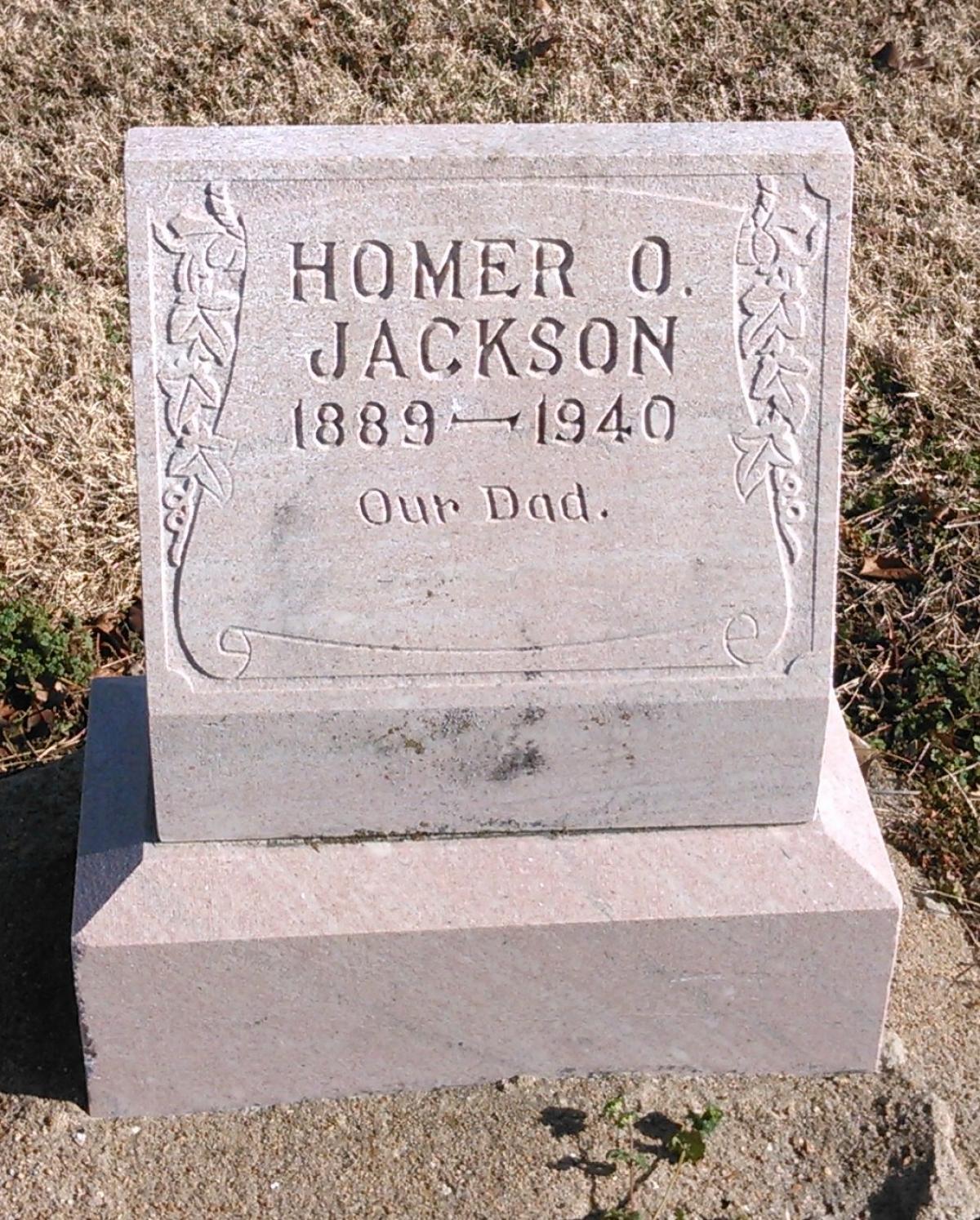 OK, Grove, Buzzard Cemetery, Jackson, Homer O. Headstone