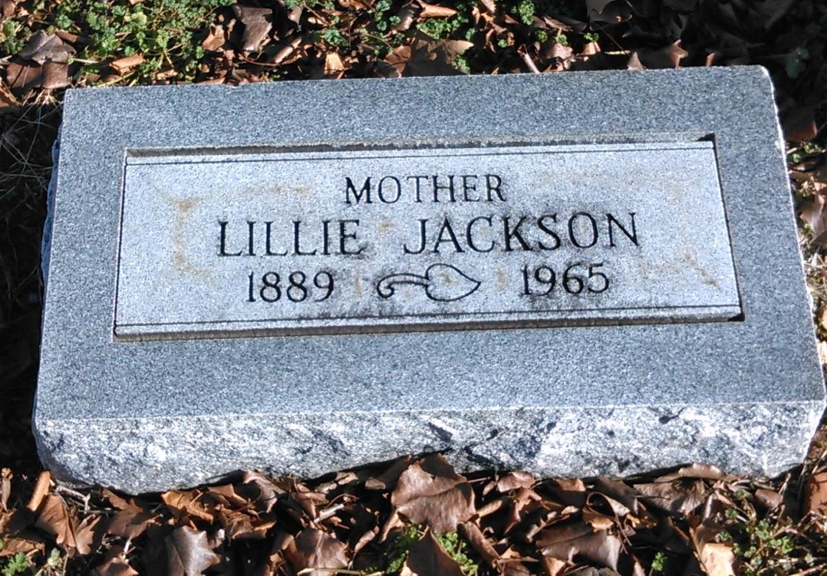 OK, Grove, Buzzard Cemetery, Jackson, Lillie Headstone