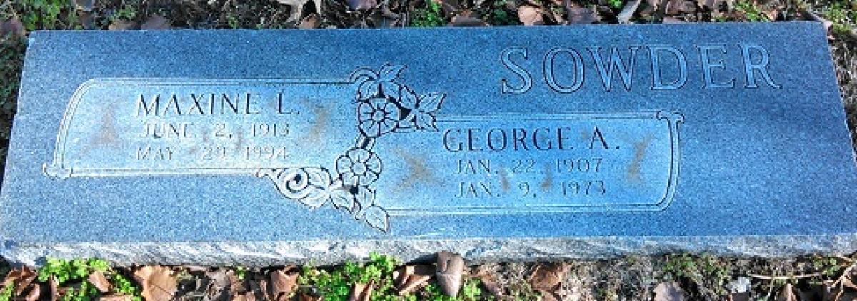 OK, Grove, Buzzard Cemetery, Sowder, George A. & Maxine L. Headstone