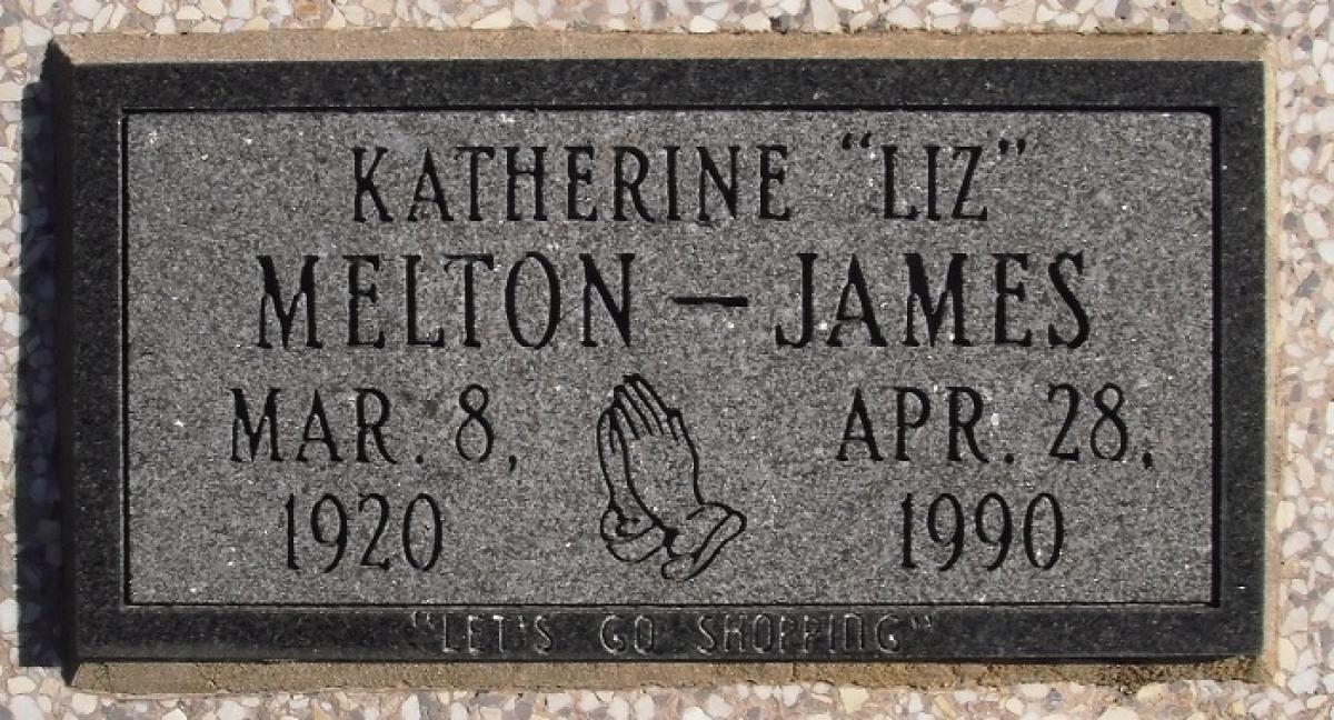 OK, Grove, Buzzard Cemetery, Melton-James, Katherine Liz Headstone