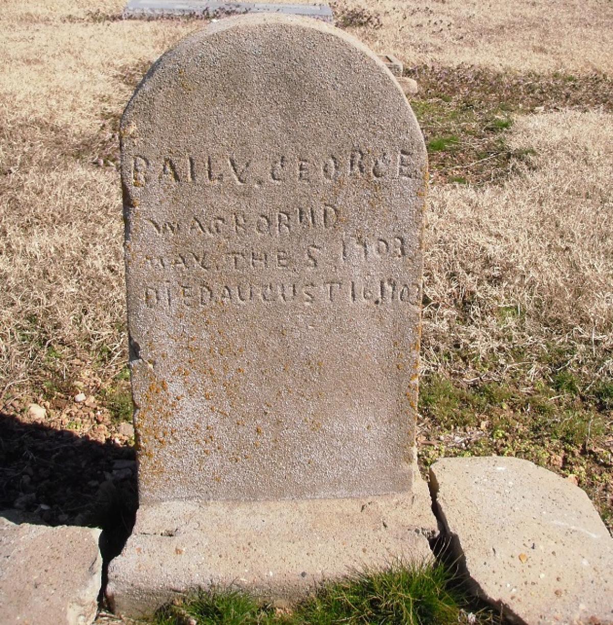 OK, Grove, Olympus Cemetery, Headstone, George, Baily 