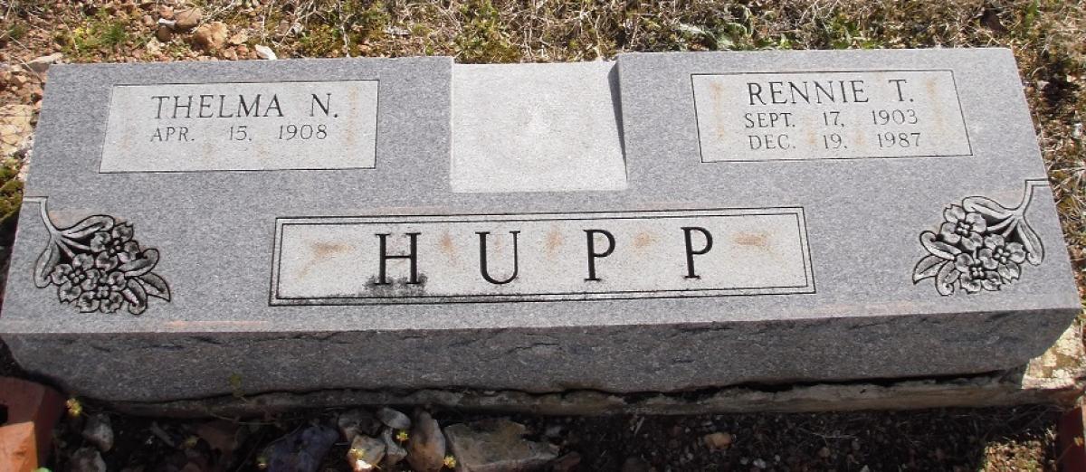 OK, Grove, Olympus Cemetery, Headstone, Hupp, Rennie T. & Thelma N. 