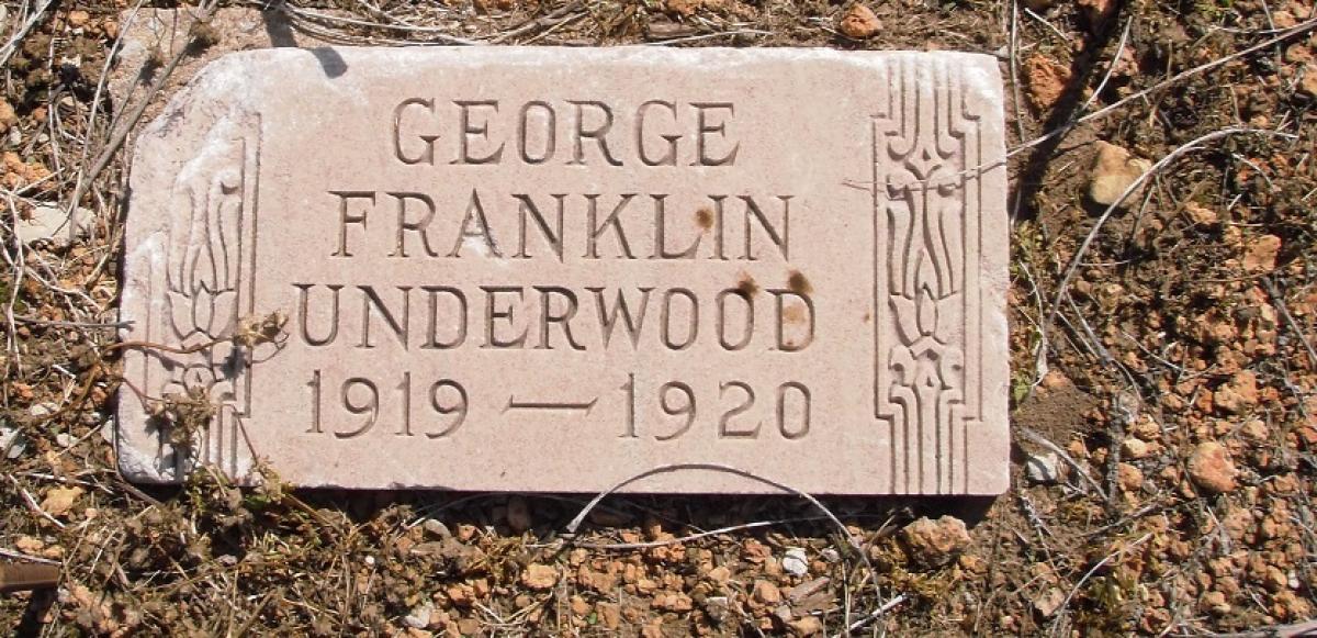 OK, Grove, Olympus Cemetery, Underwood, George Franklin Headstone
