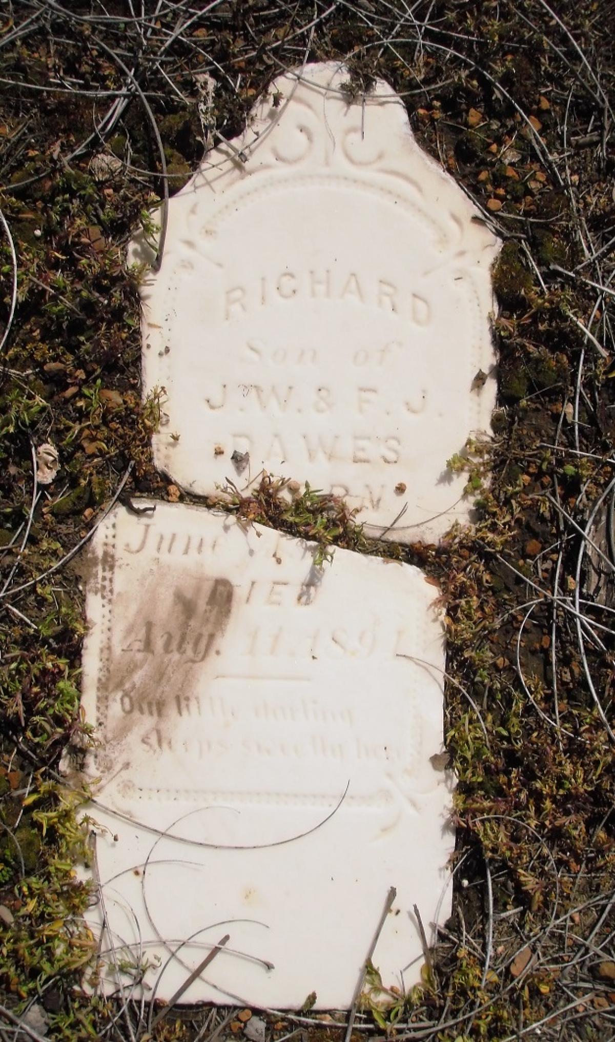 OK, Grove, Olympus Cemetery, Dawes, Richard Headstone