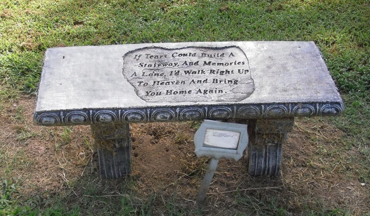 OK, Grove, Olympus Cemetery, Bench Seat (McEldowney) 