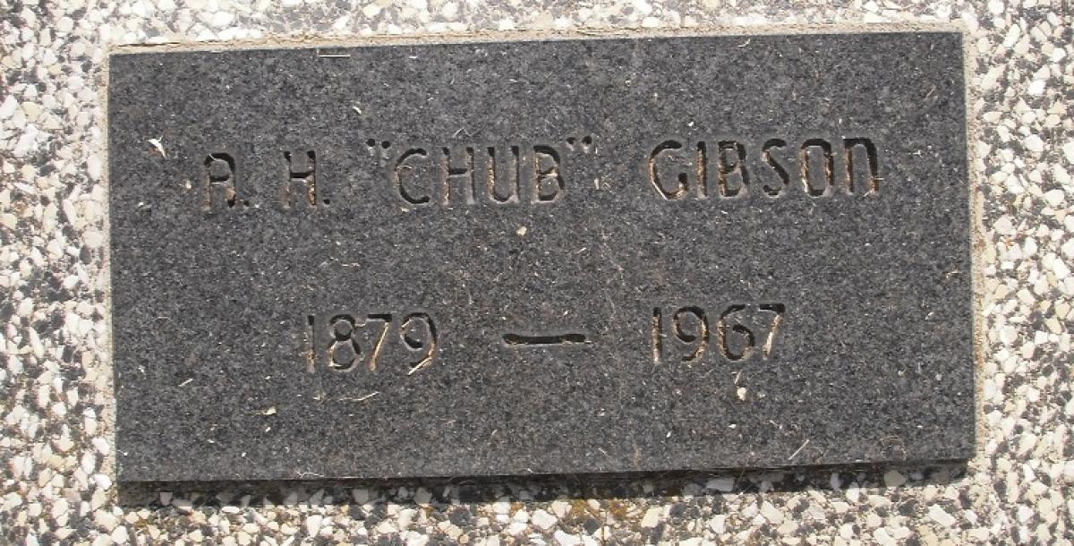 OK, Grove, Olympus Cemetery, Headstone, Gibson, A. H. (Chub)