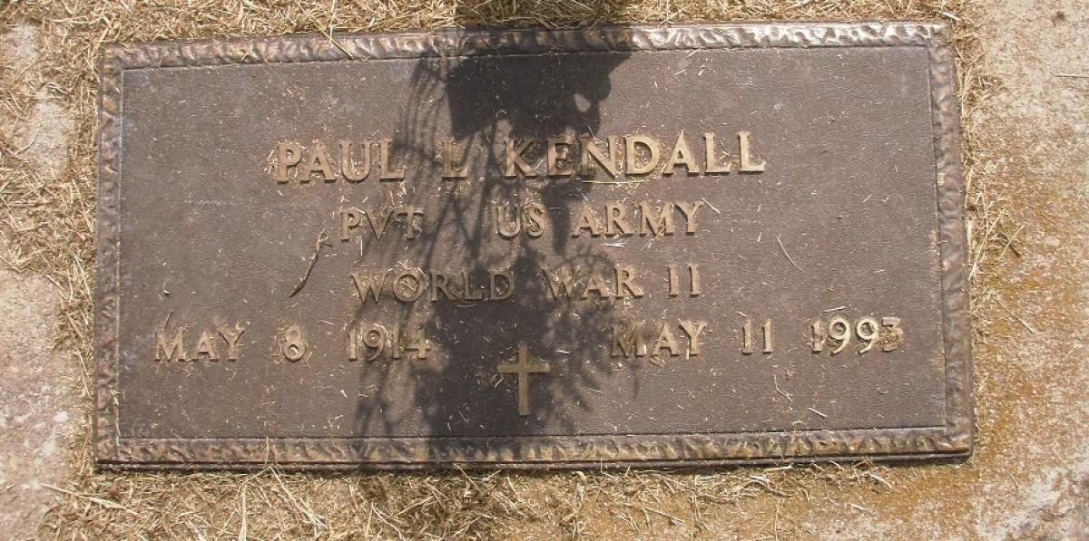 OK, Grove, Olympus Cemetery, Military Headstone, Kendall, Paul L.